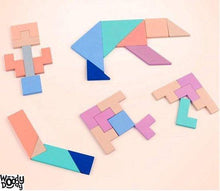 Afbeelding in Gallery-weergave laden, Montessori Tangram Tetris Vormen Puzzel GROOT
