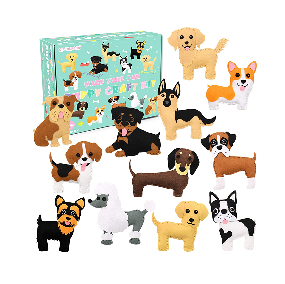 Knutselpakket Puppy's 6 stuks